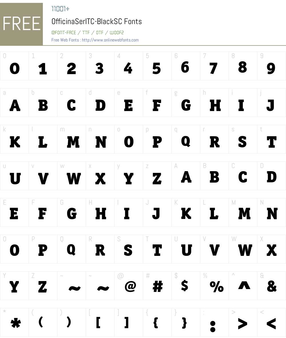 OfficinaSerITC Font Screenshots