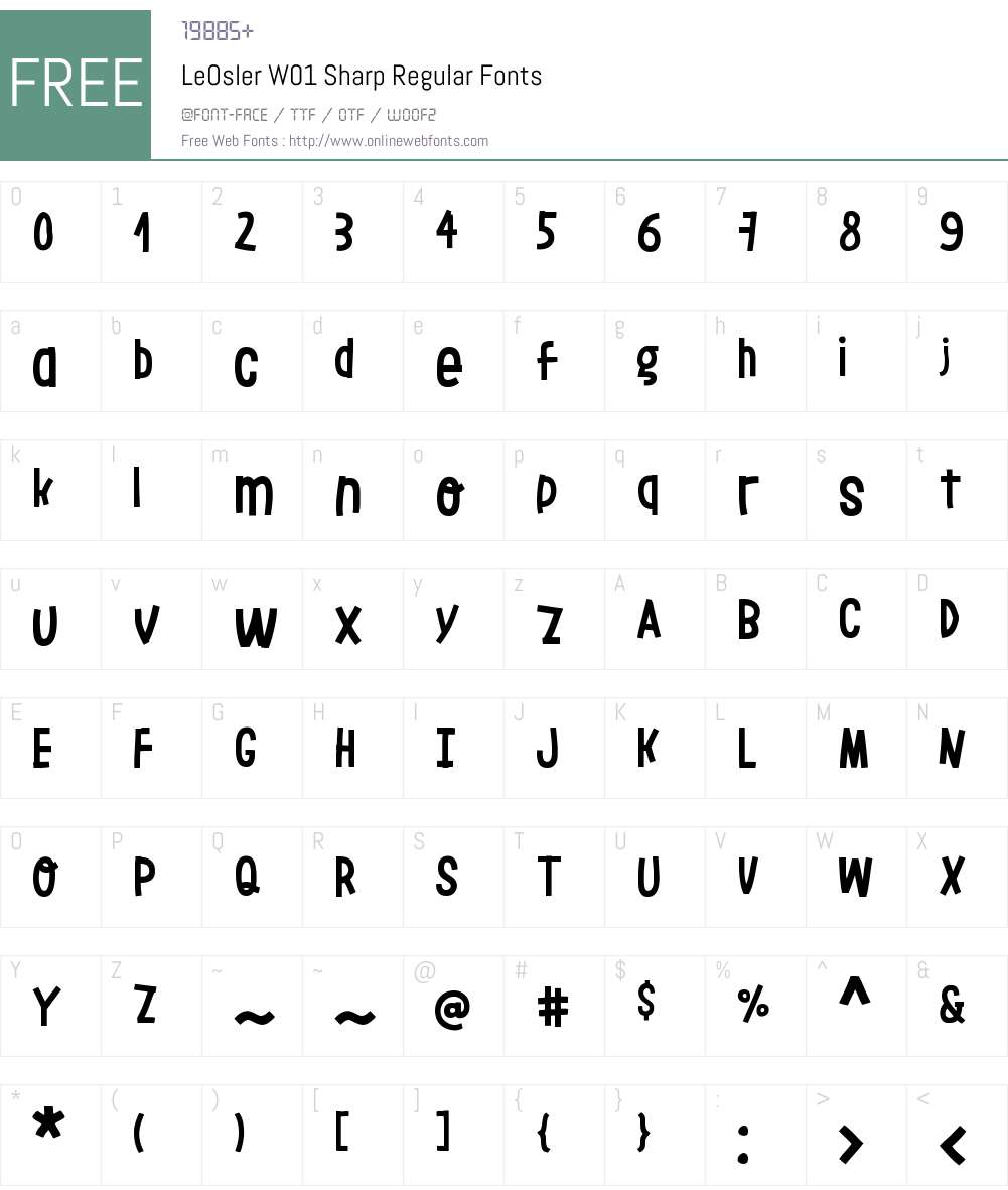LeOslerW01-SharpRegular Font Screenshots