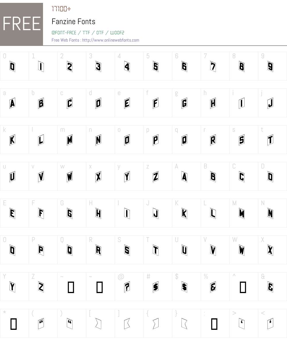 Fanzine Font Screenshots