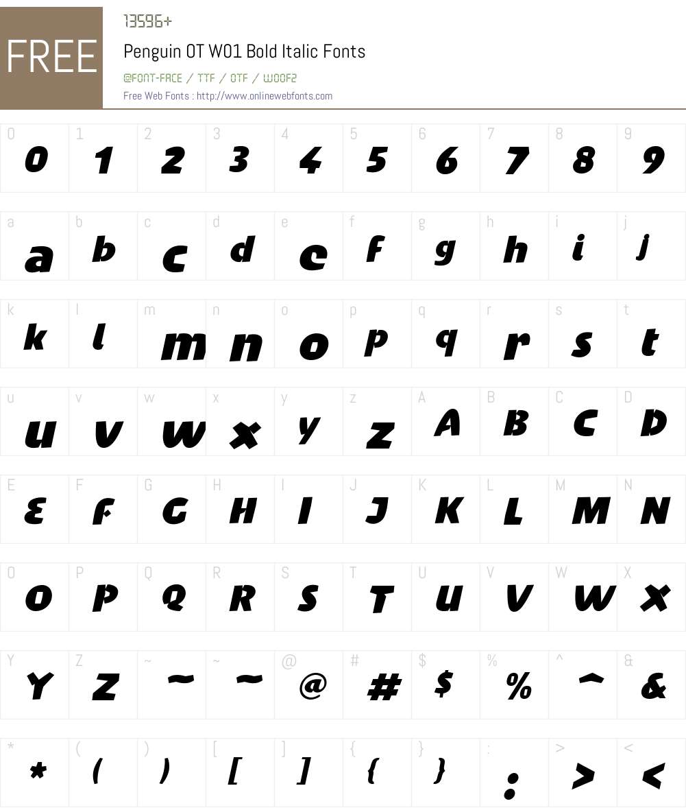 FF Penguin Font Screenshots