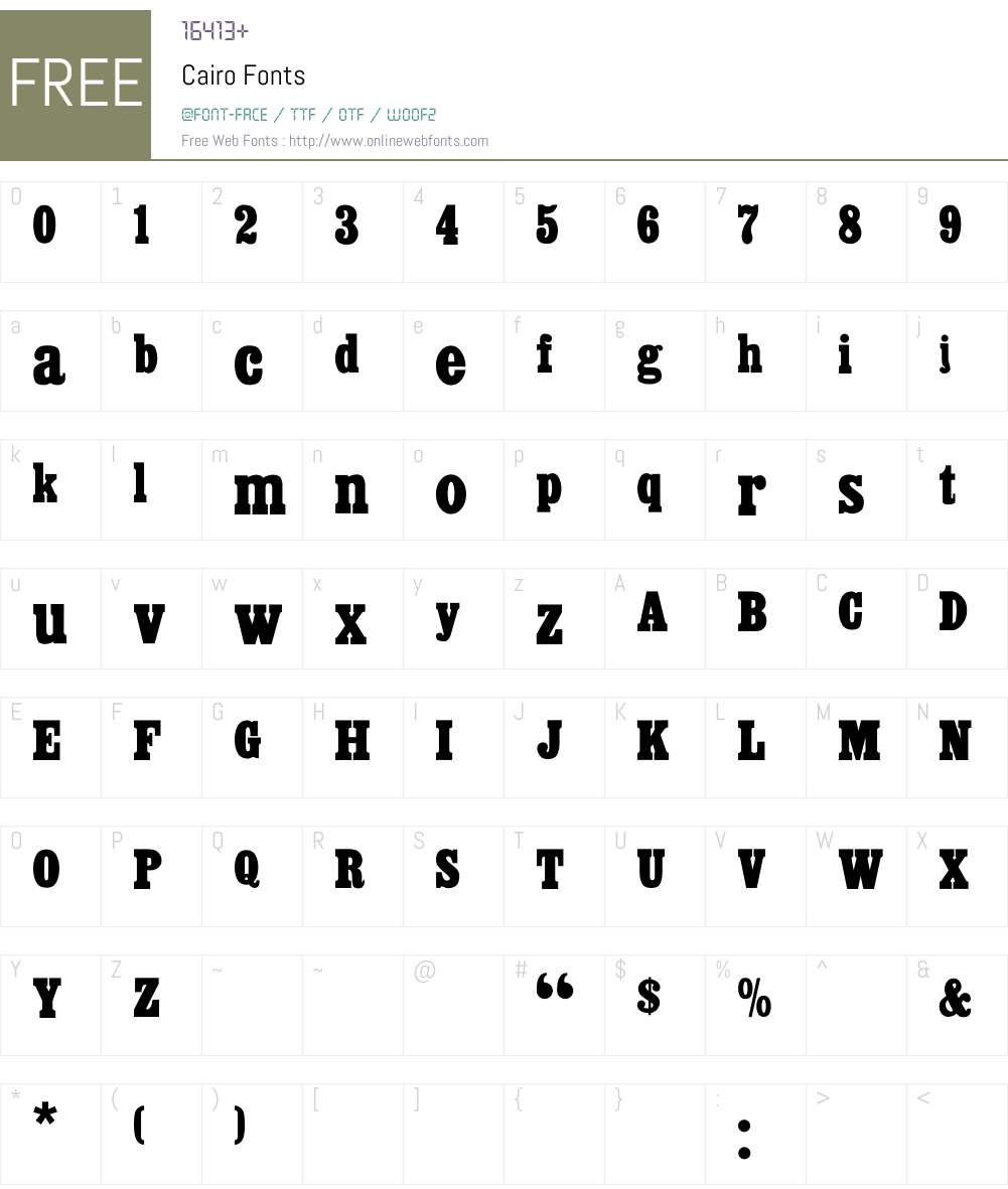 Cairo Font Screenshots