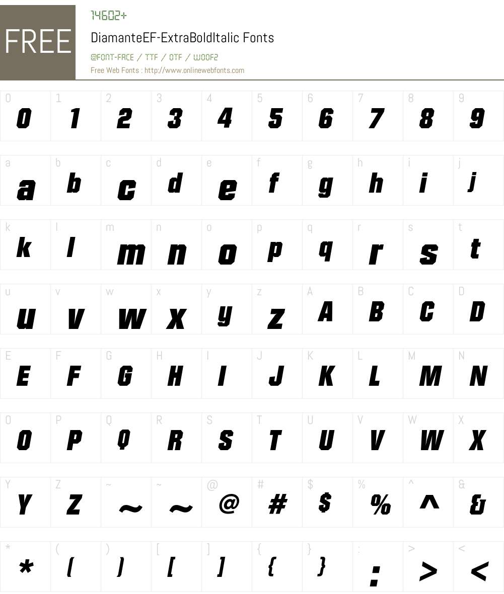 DiamanteEF Font Screenshots