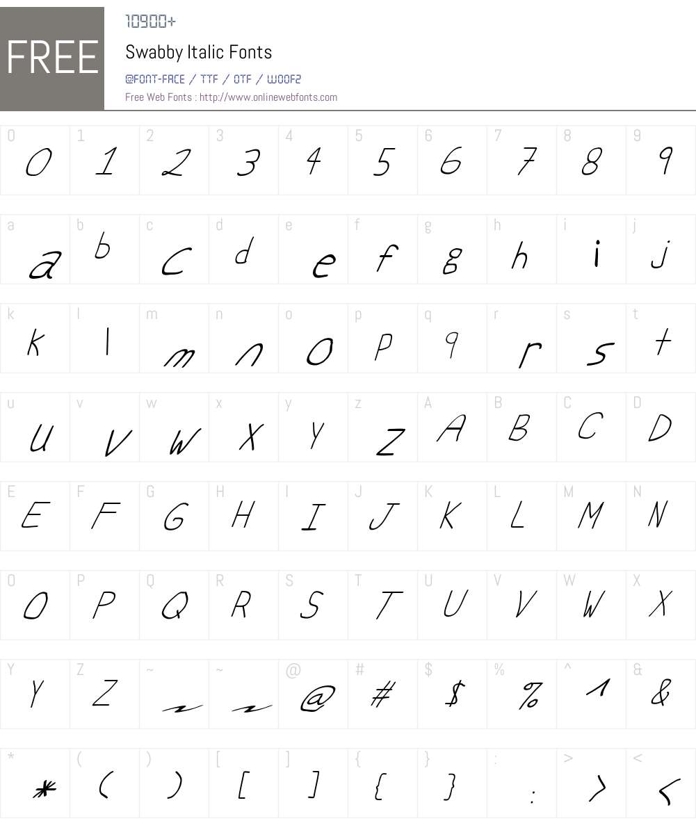 Swabby Font Screenshots