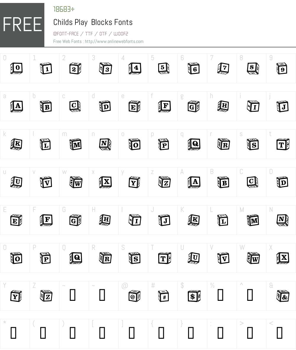 Childs Play Font Screenshots