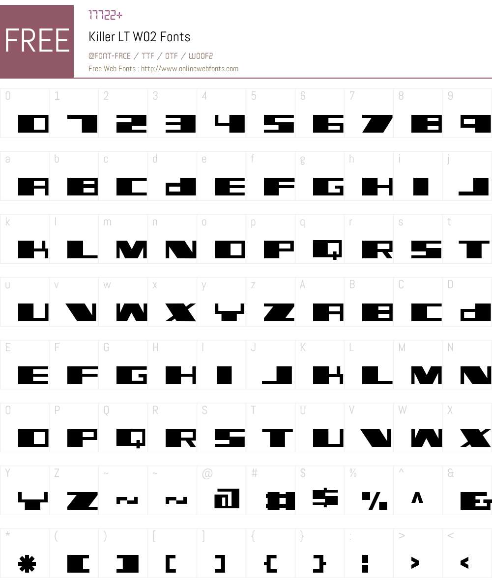 Linotype Killer Font Screenshots