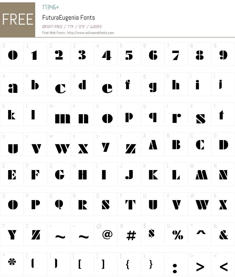 FuturaEugenia Font Screenshots