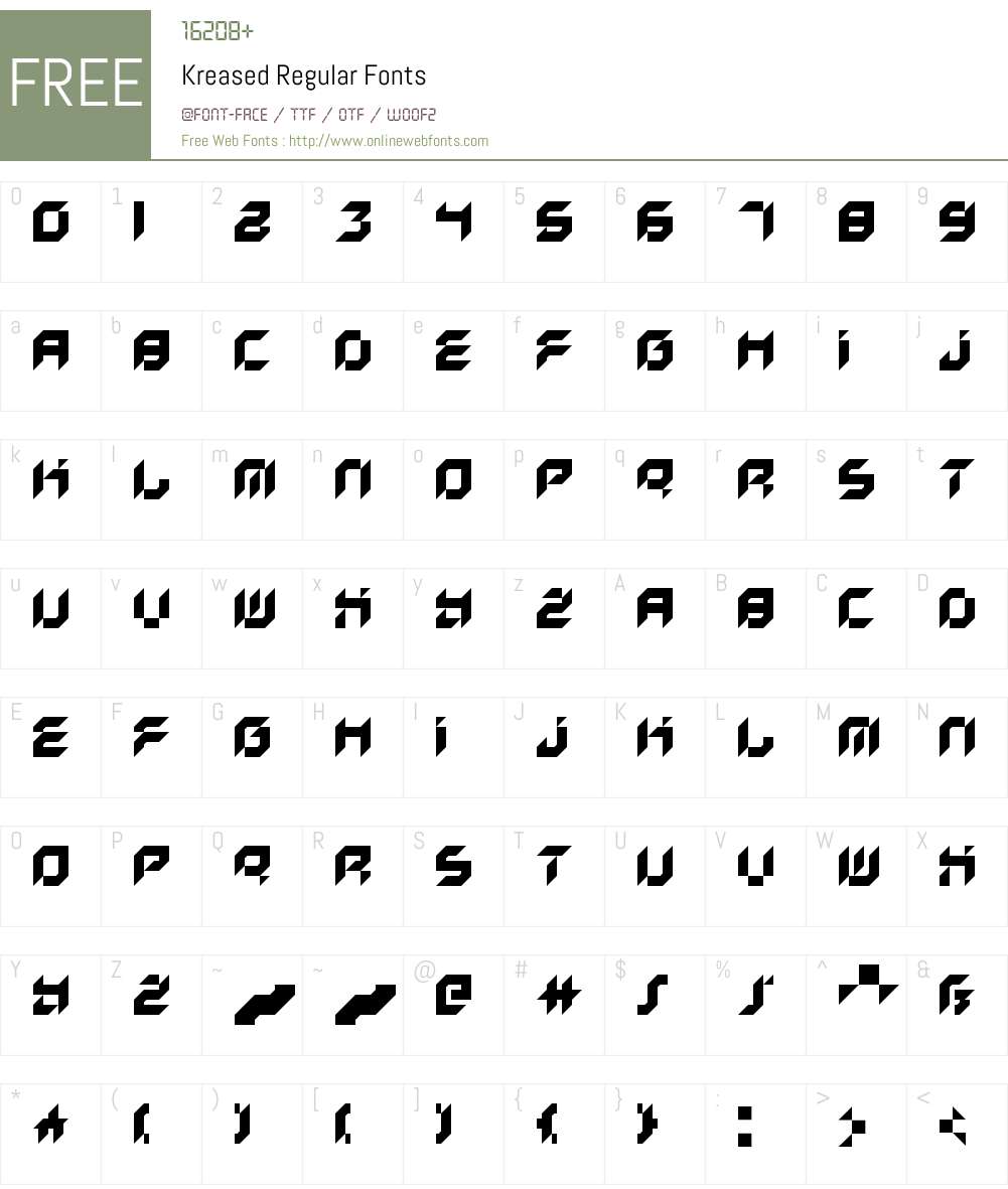 Kreased Font Screenshots