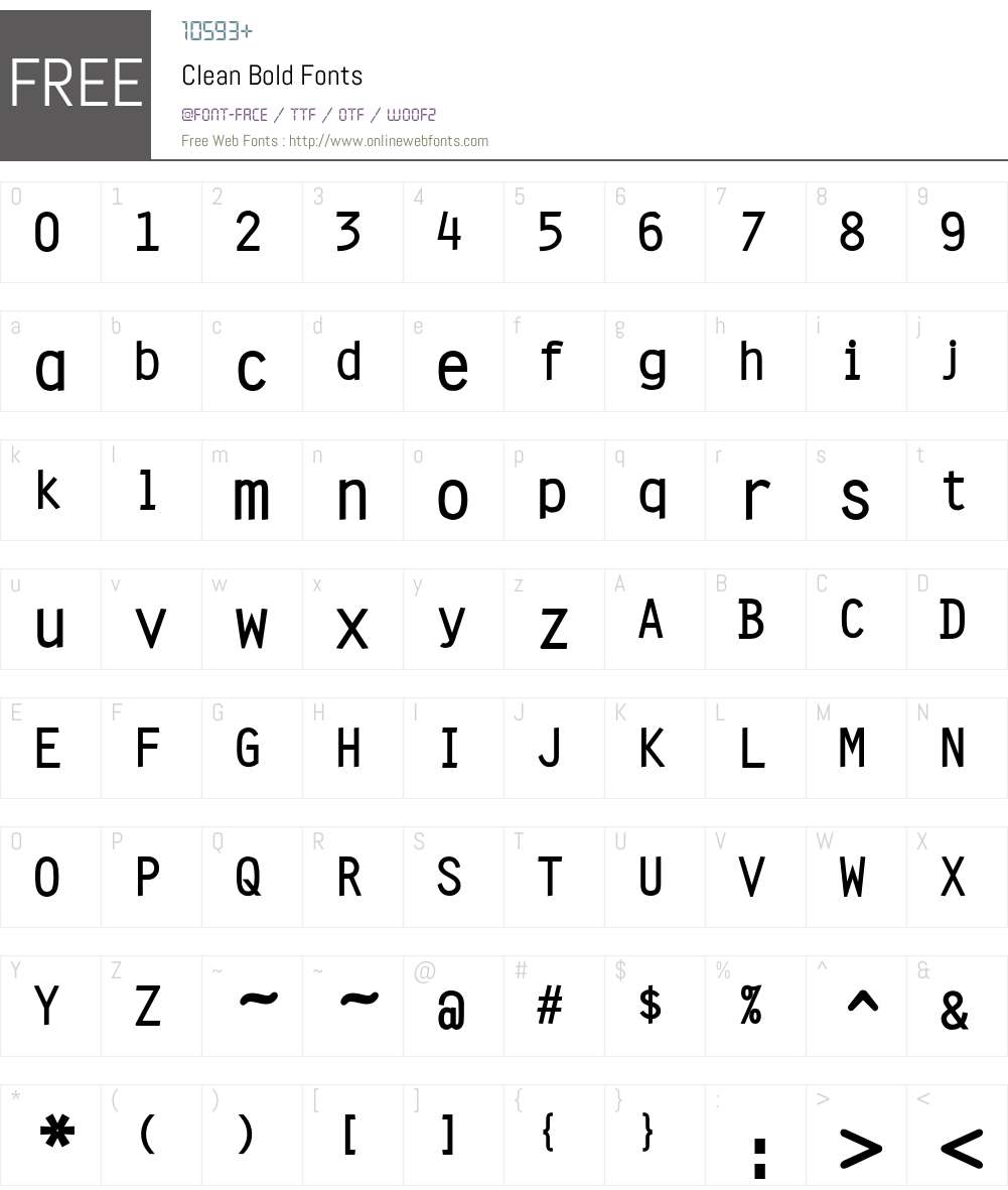 Clean Font Screenshots