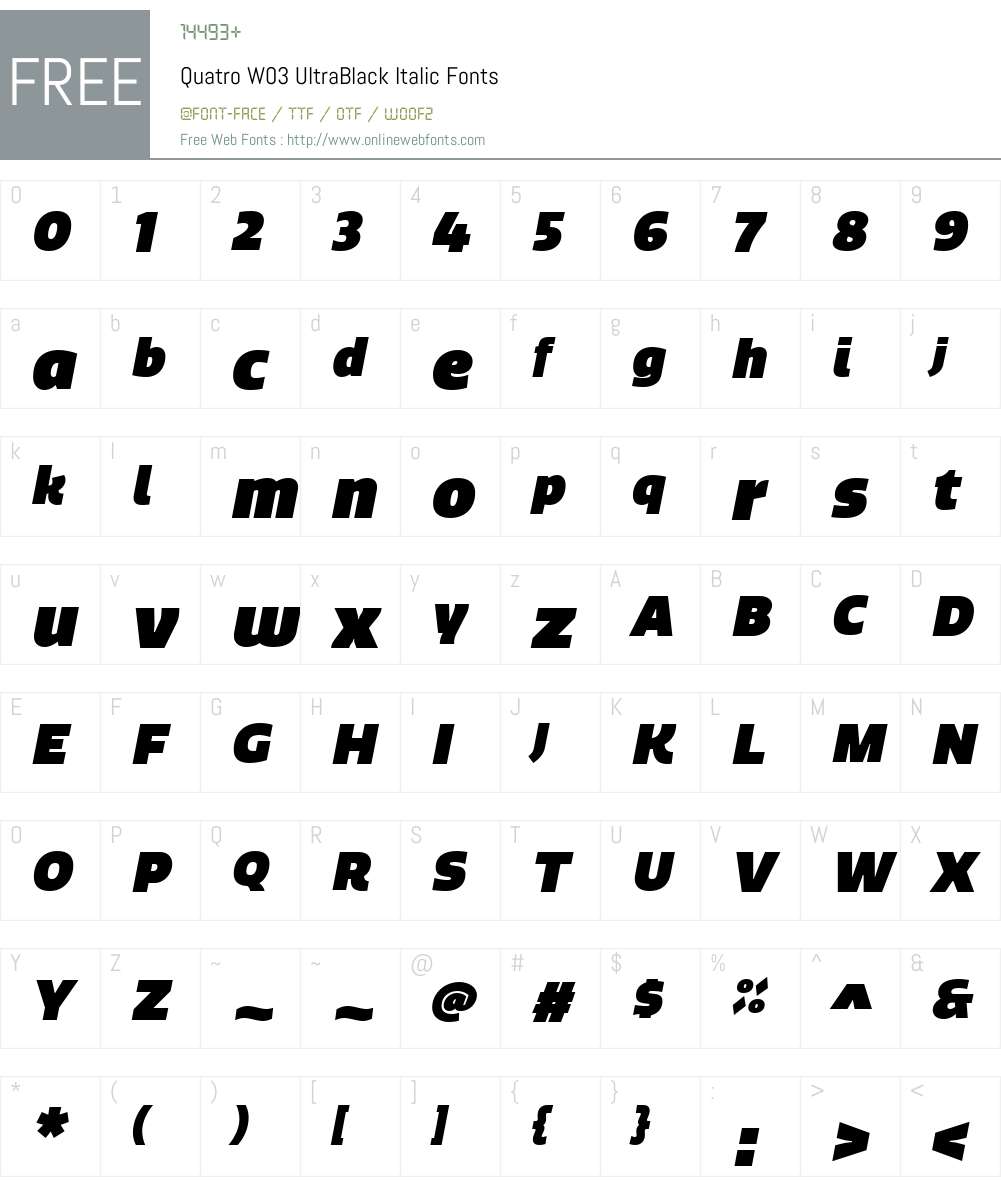 Quatro Sans Font Screenshots