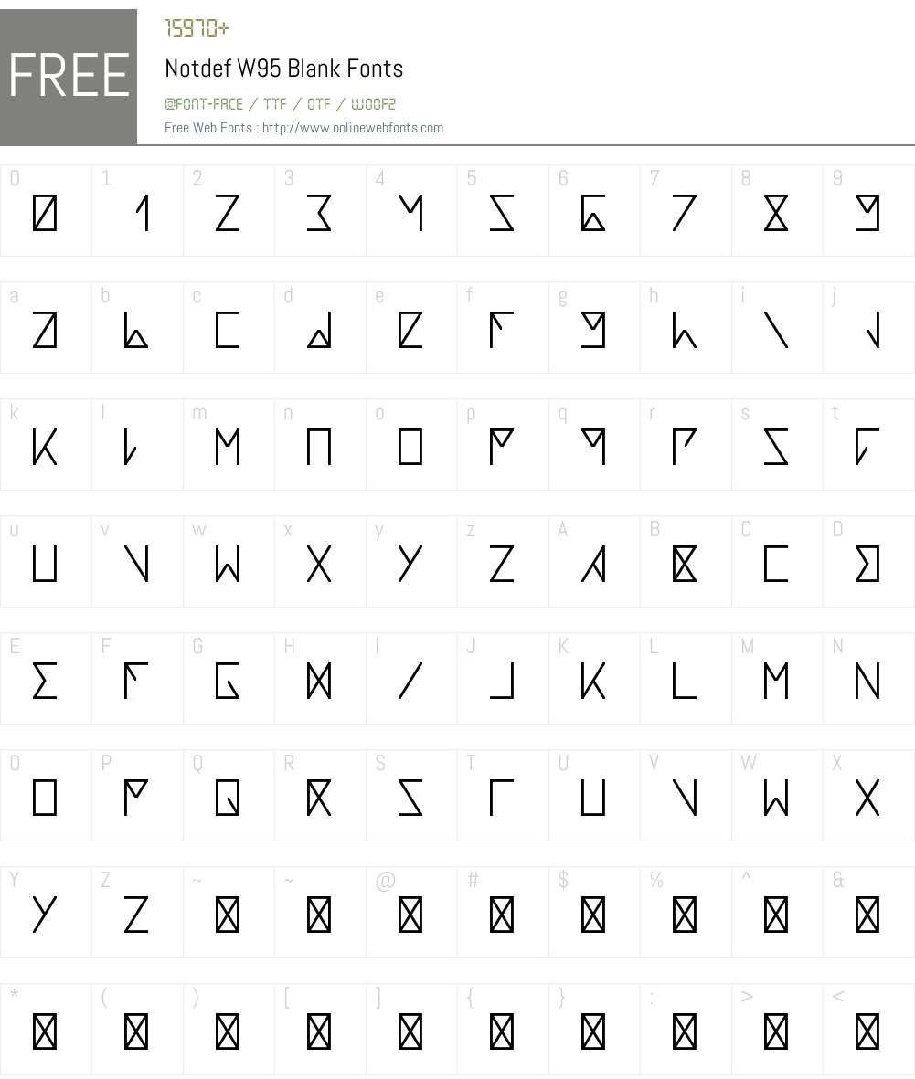NotdefW95-Blank Font Screenshots