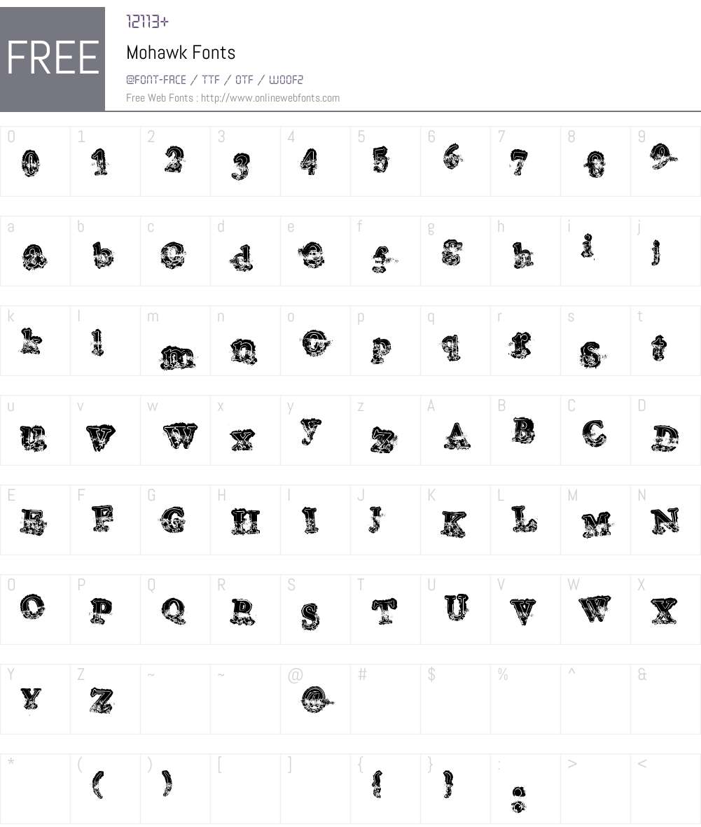 Mohawk Font Screenshots