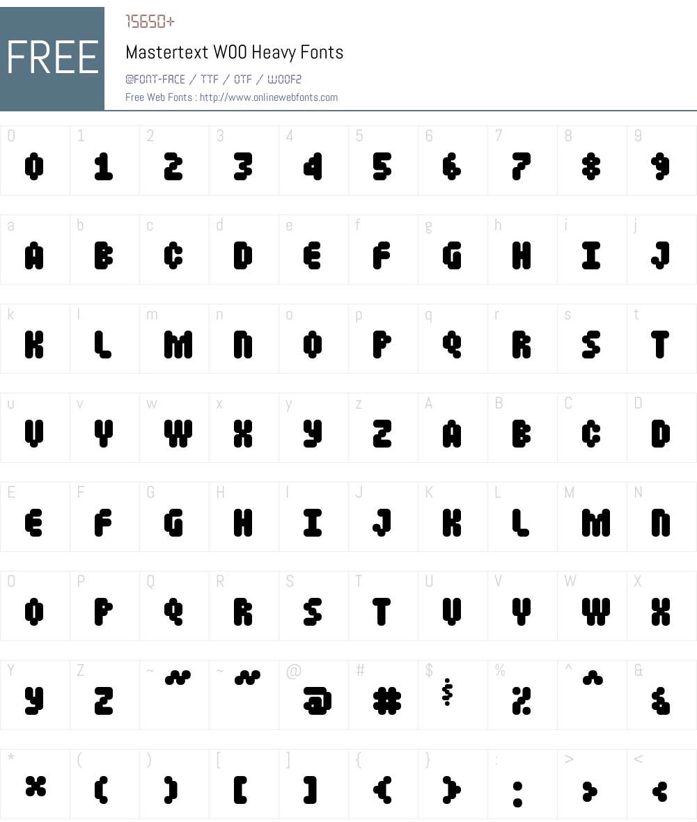 MastertextW00-Heavy Font Screenshots