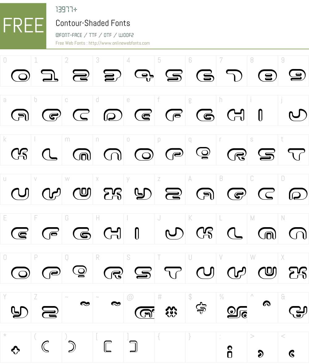 Contour Font Screenshots