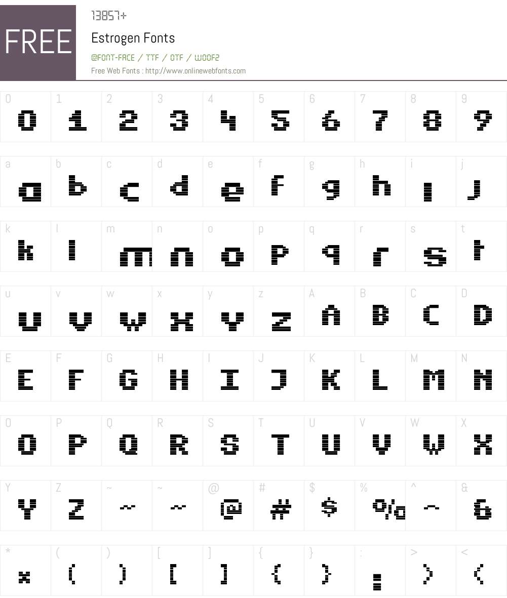 Estrogen Font Screenshots