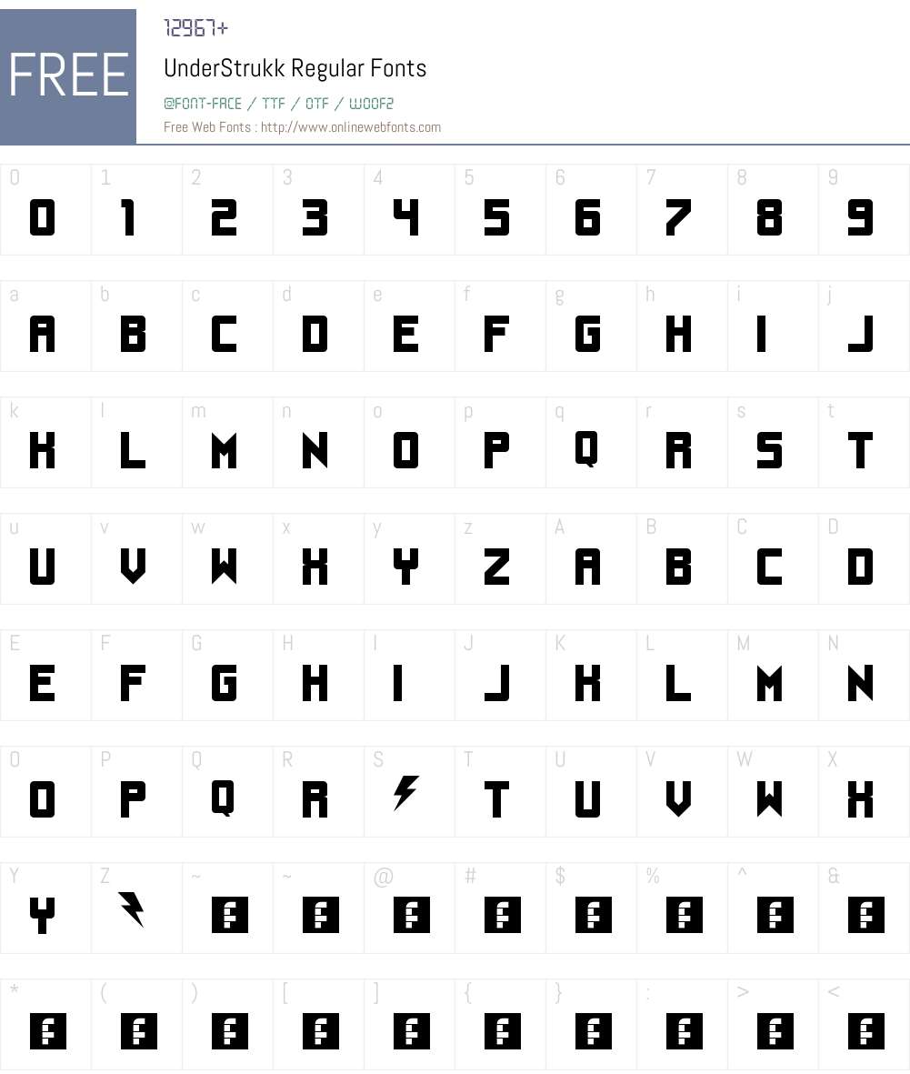UnderStrukk Font Screenshots
