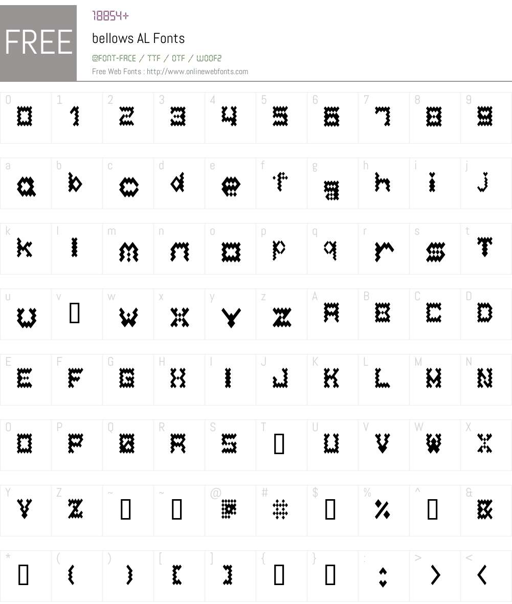 bellows Font Screenshots