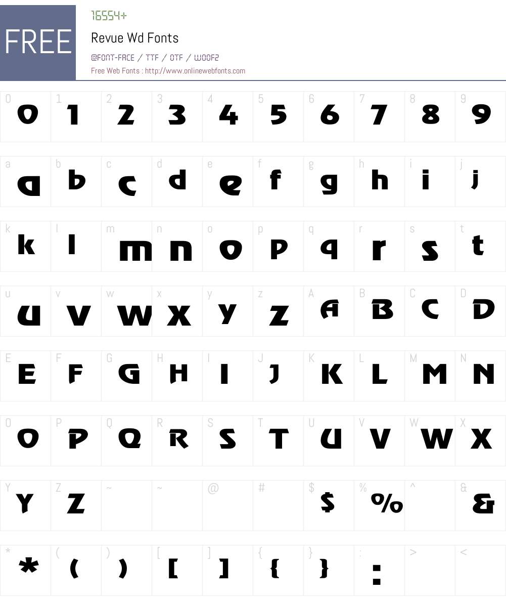 Revue Wd Font Screenshots