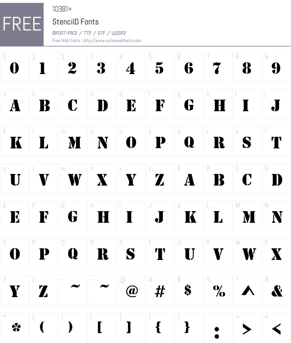 StencilD Font Screenshots