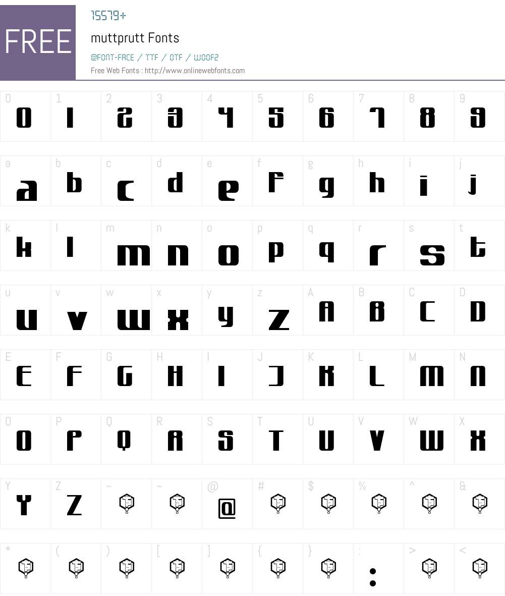 muttprutt Font Screenshots