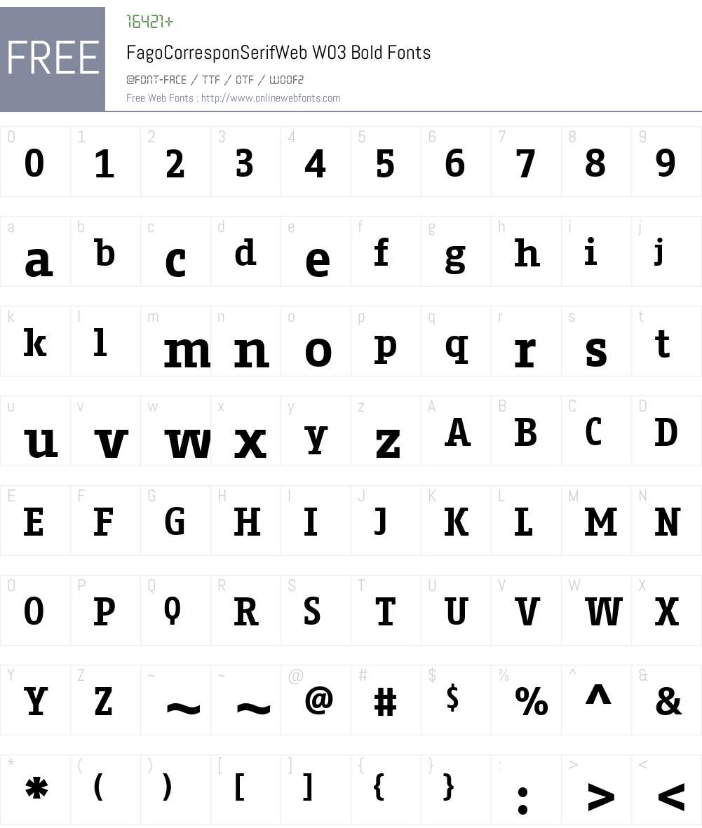 FF Fago Correspondence Serif Font Screenshots
