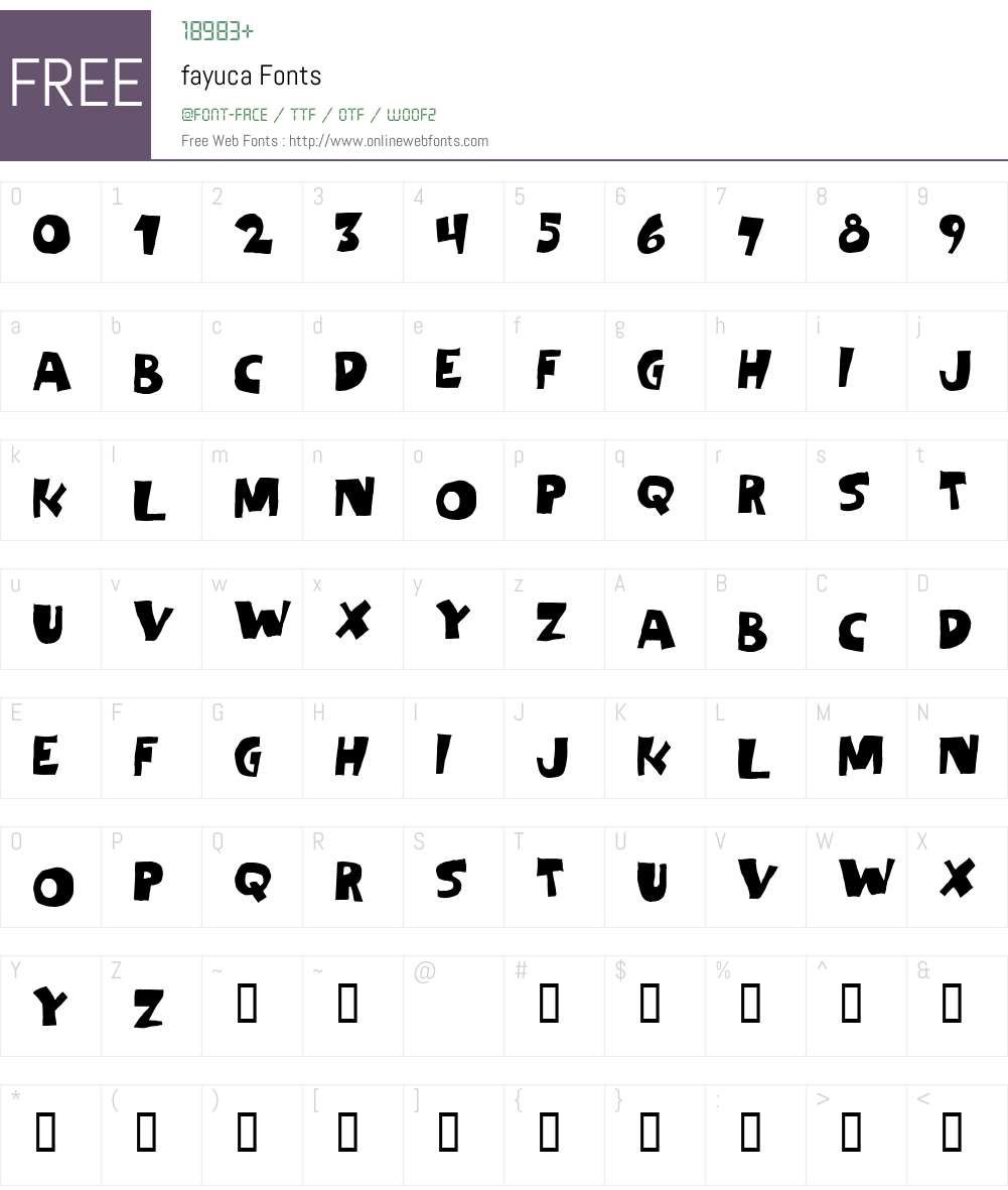 fayuca Font Screenshots