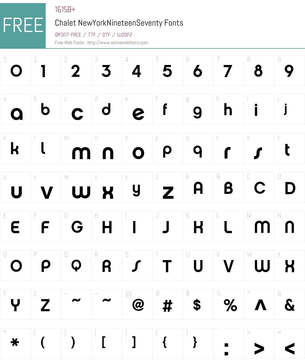 Chalet Font Screenshots