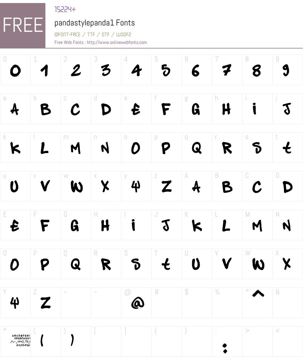 pandastyle Font Screenshots