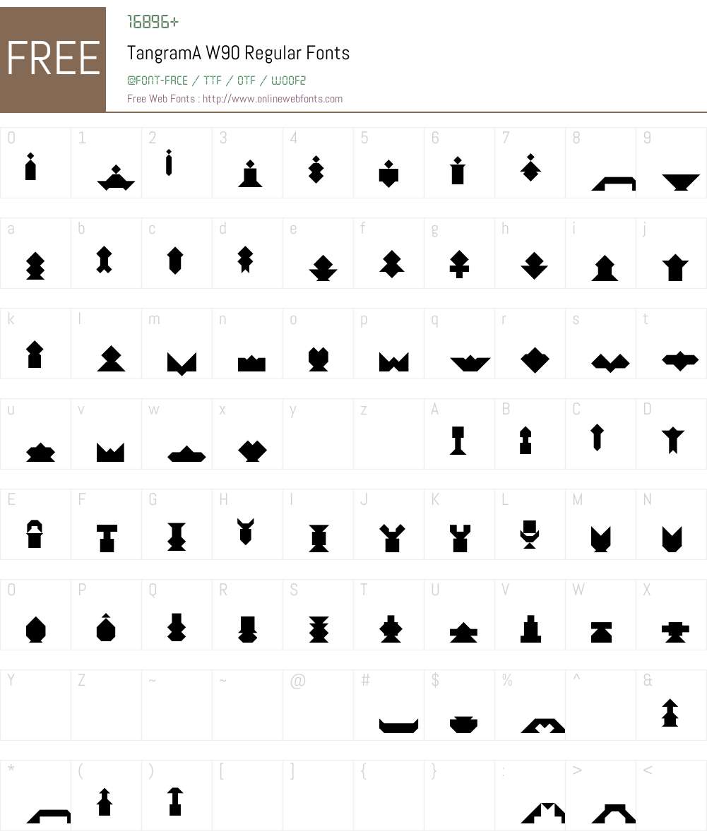 TangramAW90-Regular Font Screenshots