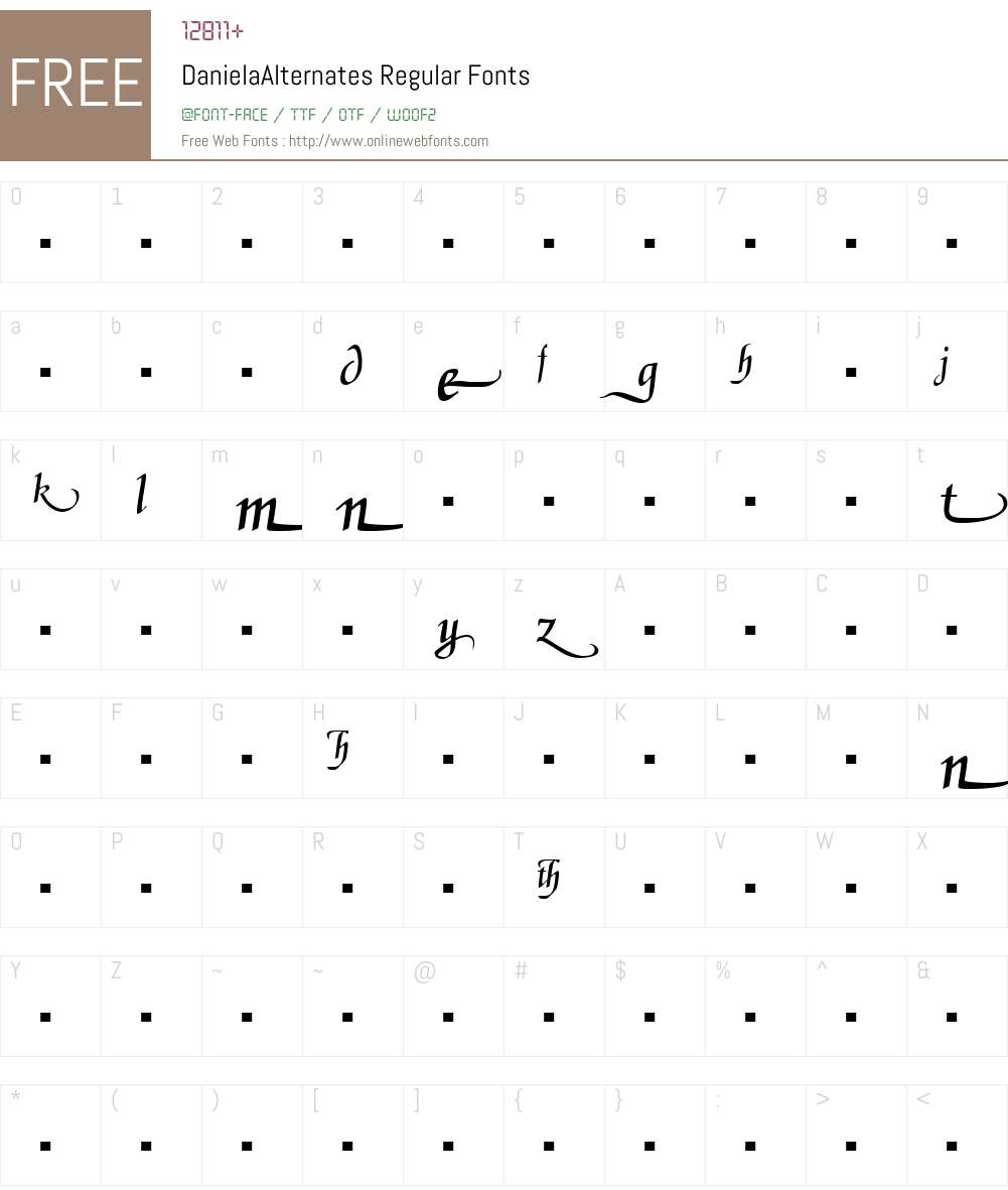 DanielaAlternates Font Screenshots