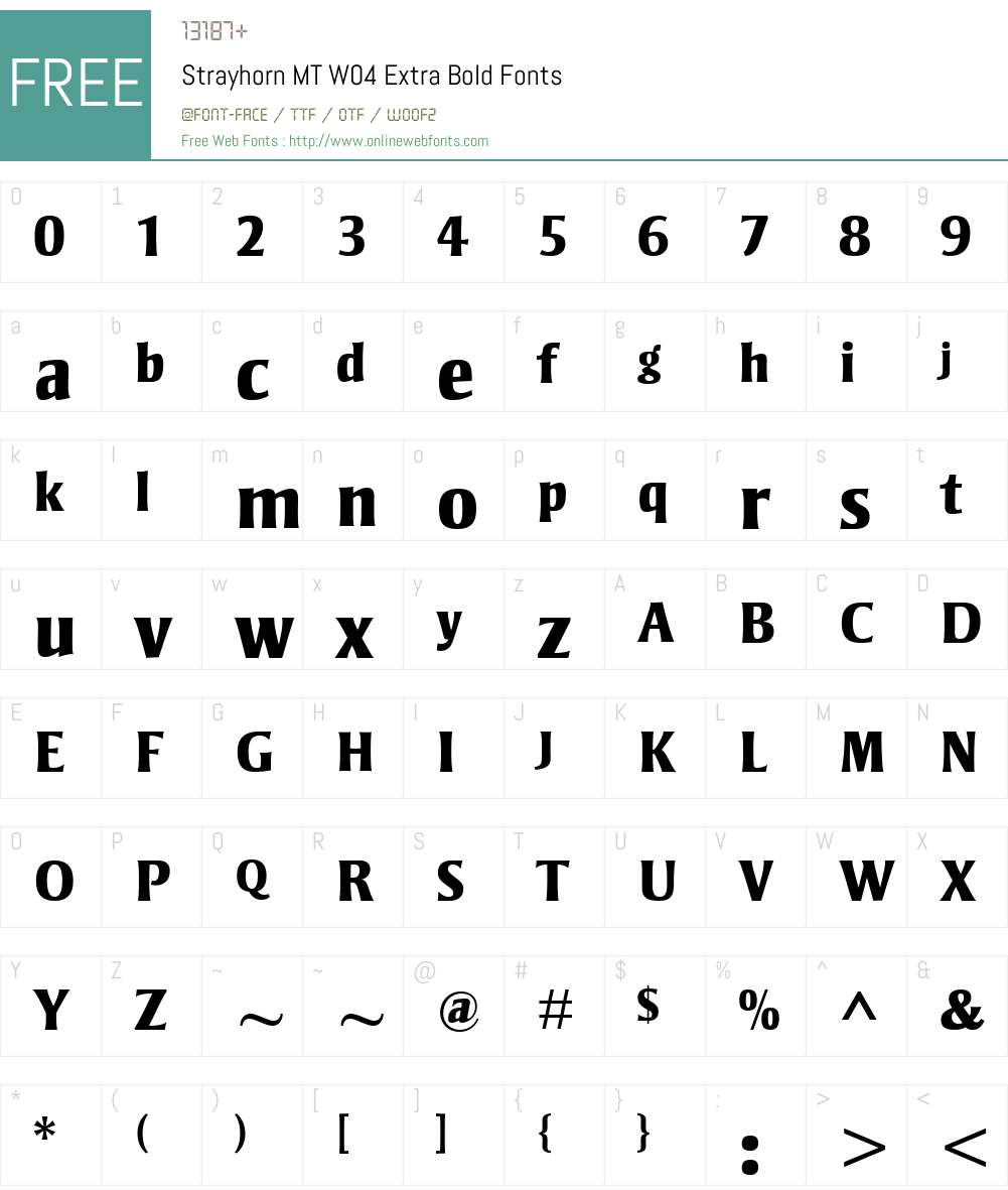 Strayhorn Font Screenshots