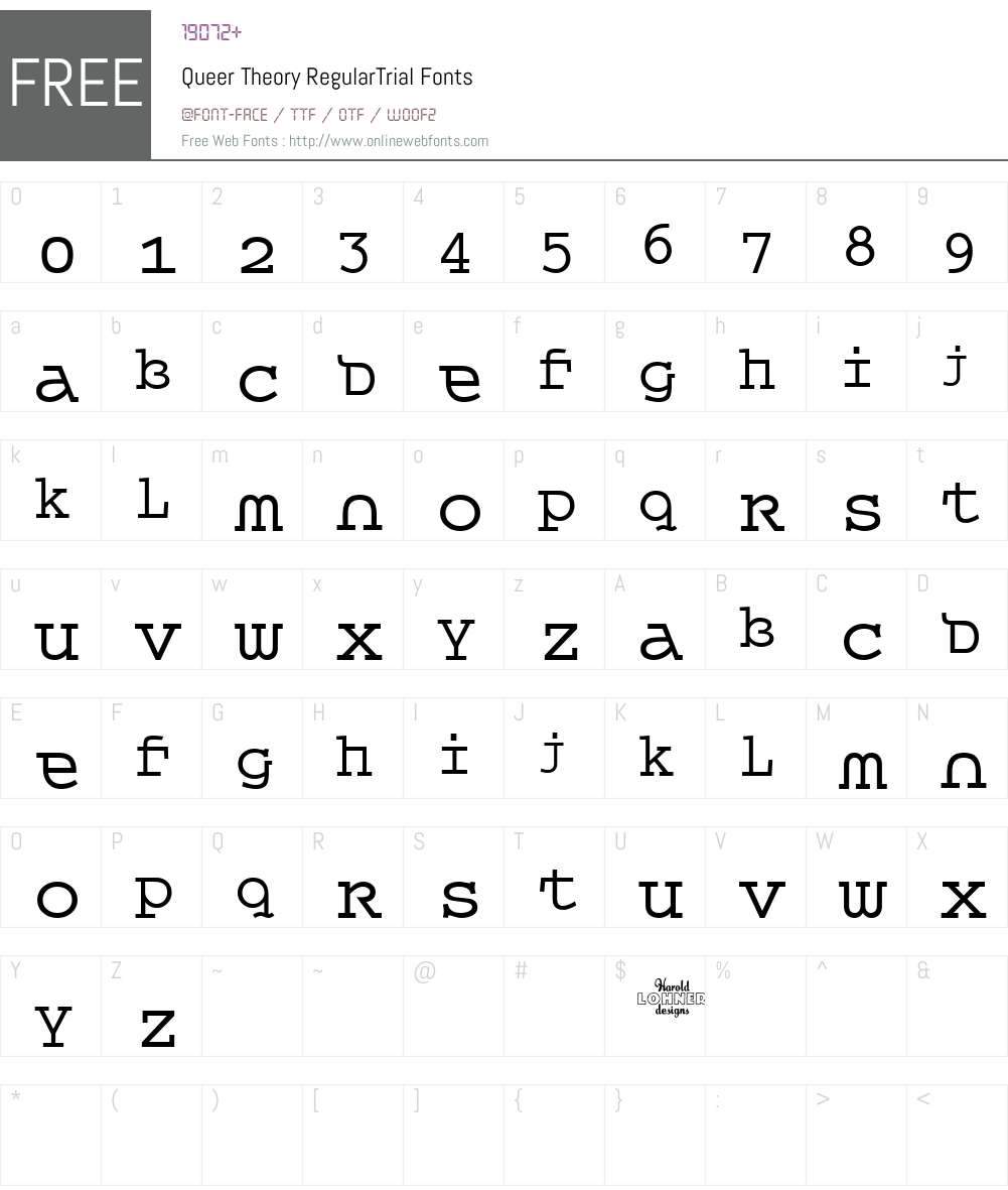Queer Theory Font Screenshots
