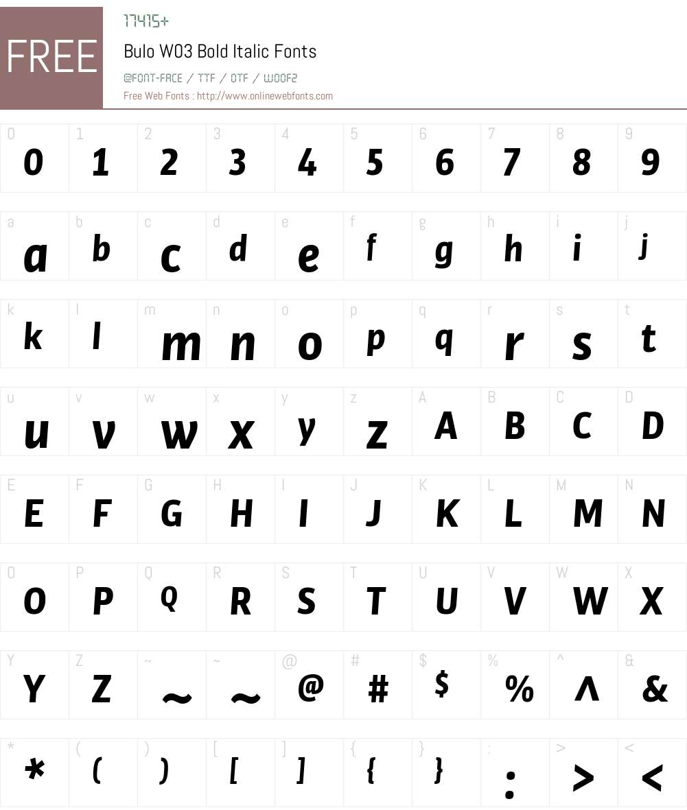 Bulo Font Screenshots