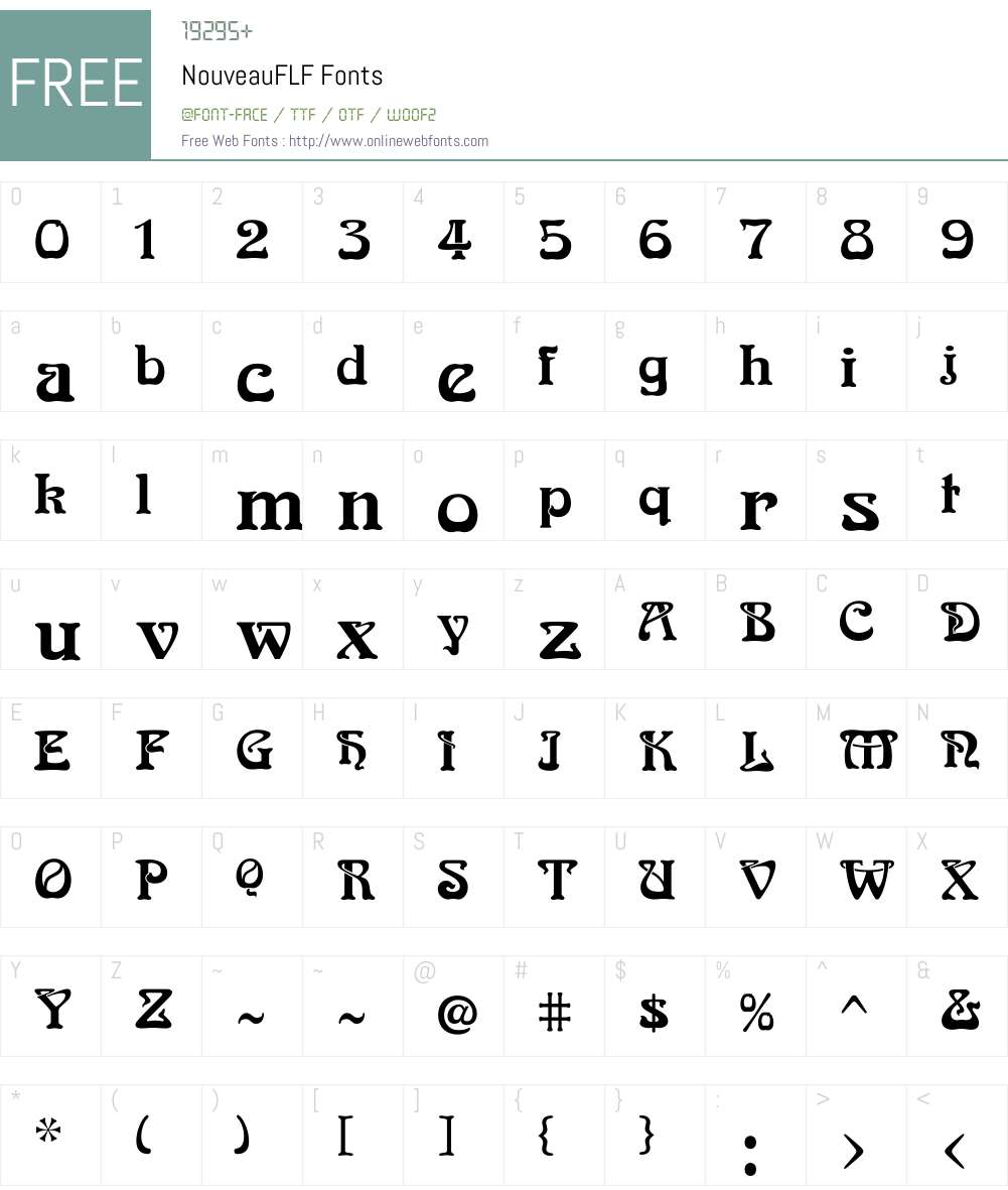 NouveauFLF Font Screenshots