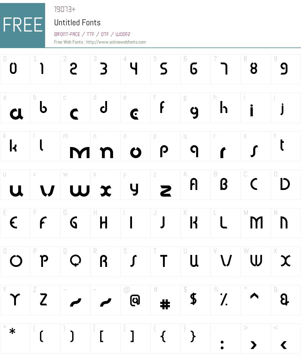 Untitled Font Screenshots