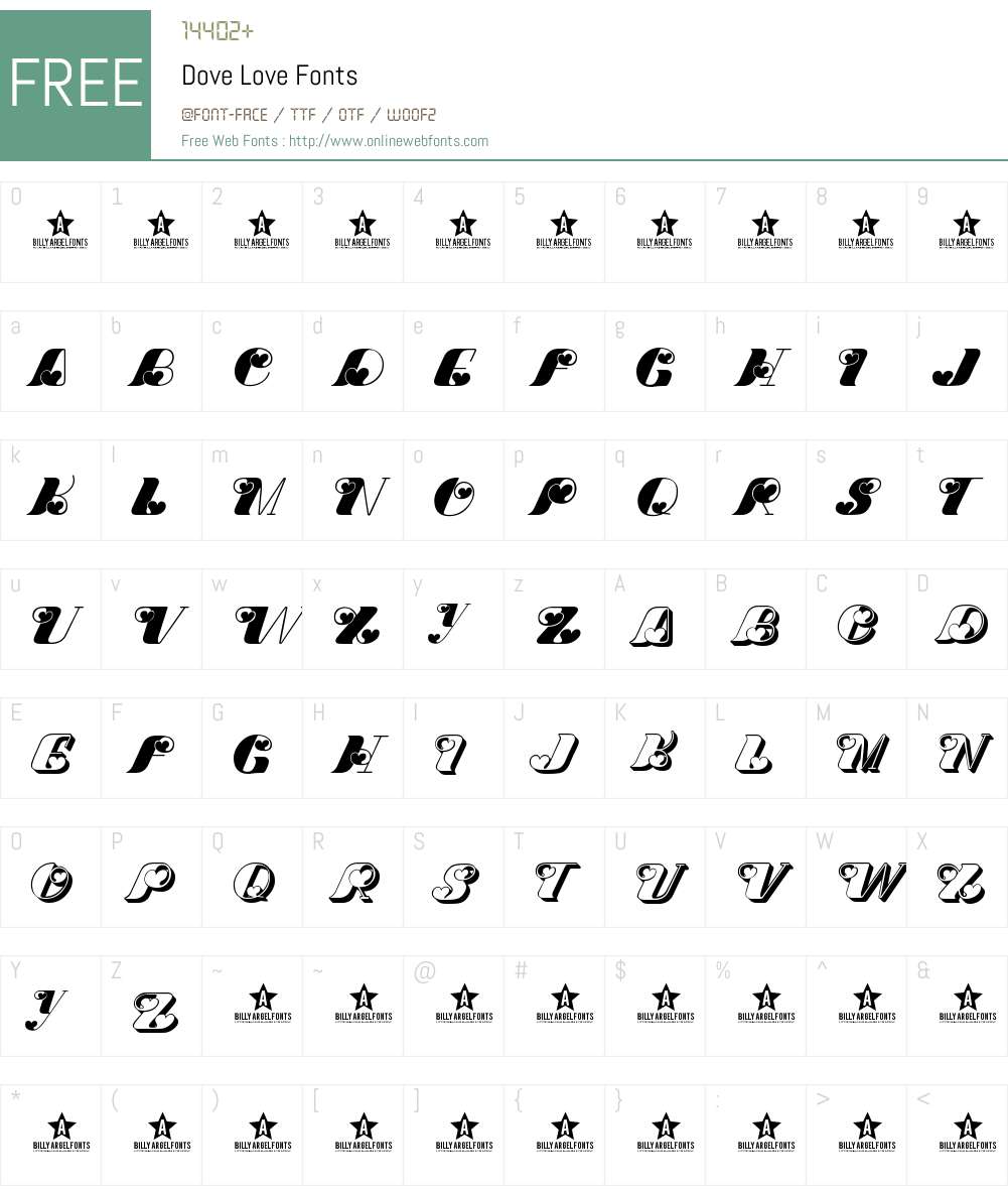 Dove Love Font Screenshots