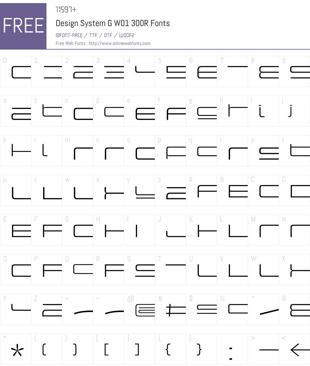 DesignSystemGW01-300R Font Screenshots
