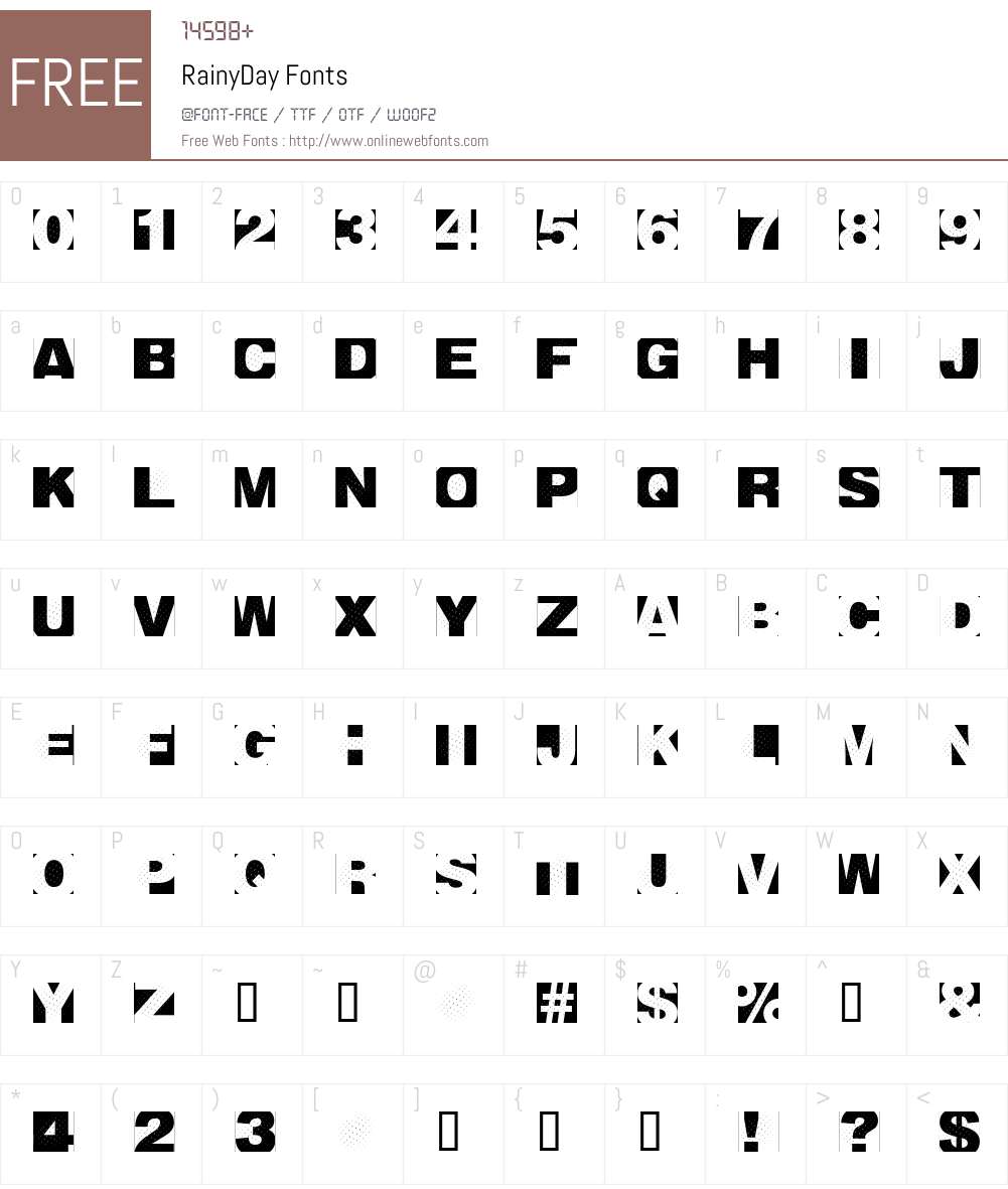 RainyDay Font Screenshots