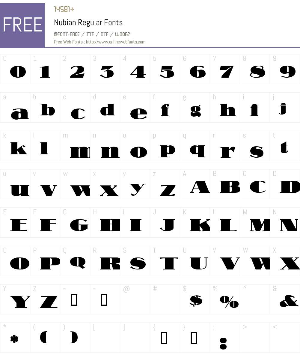 Nubian Font Screenshots