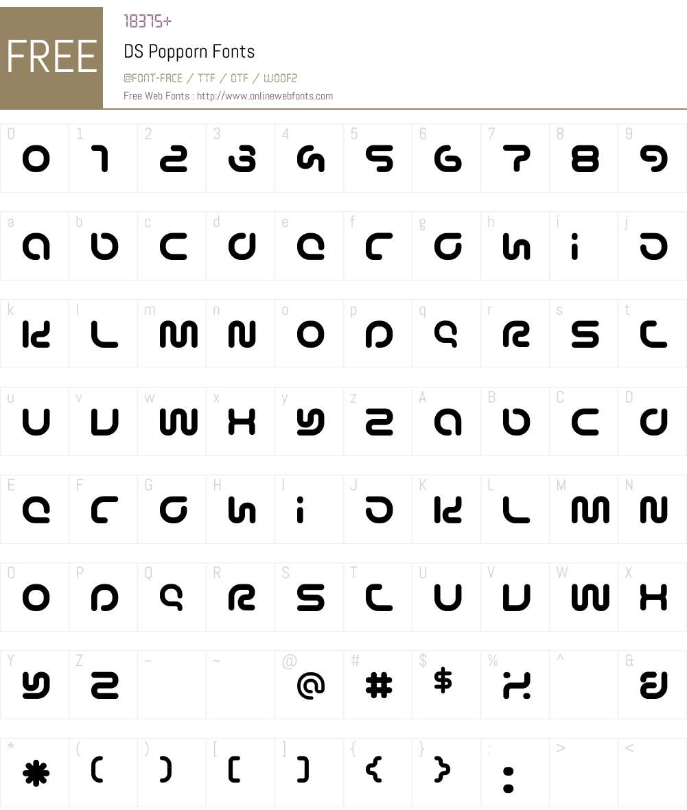 DS Popporn Font Screenshots