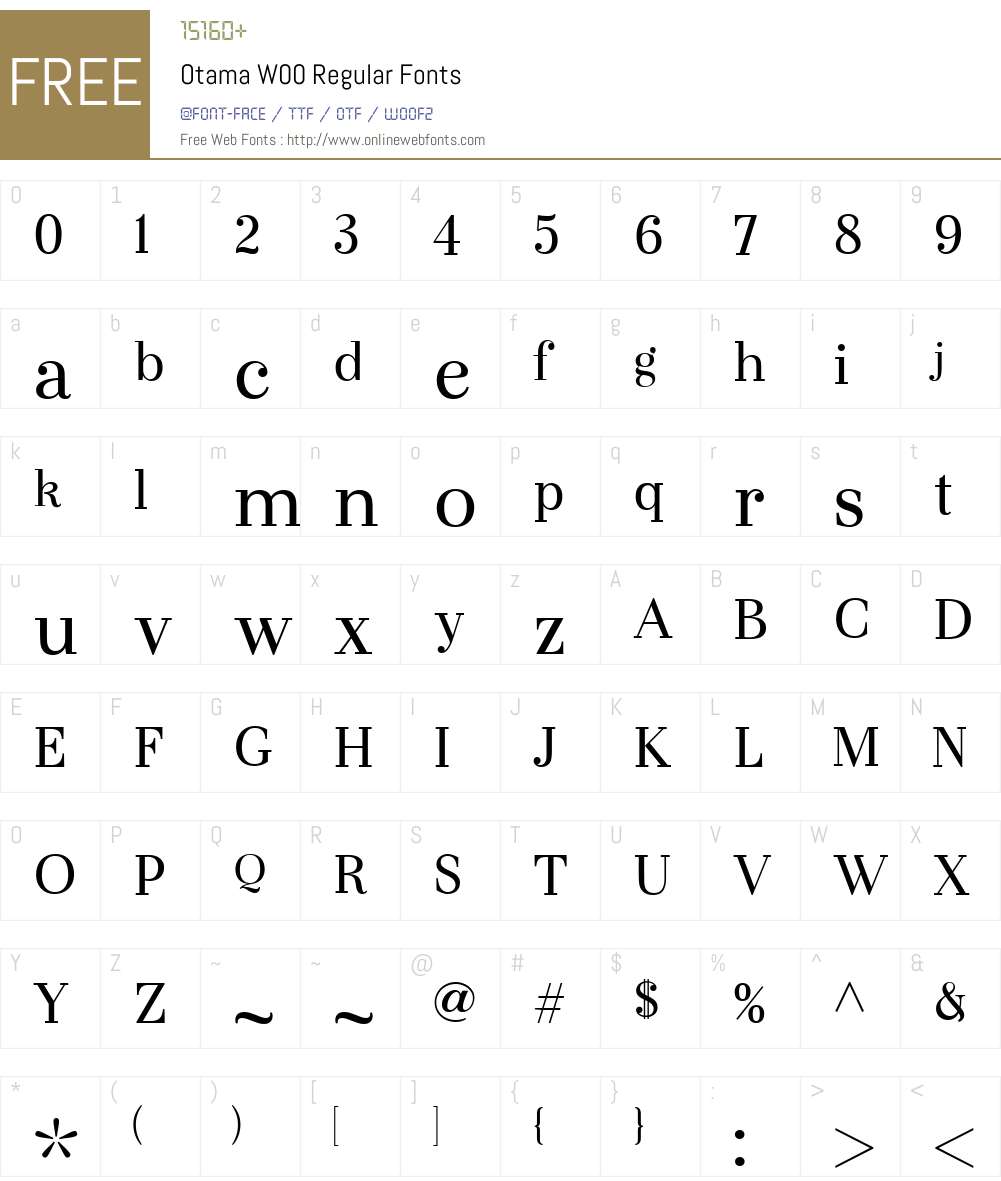 OtamaW00-Regular Font Screenshots