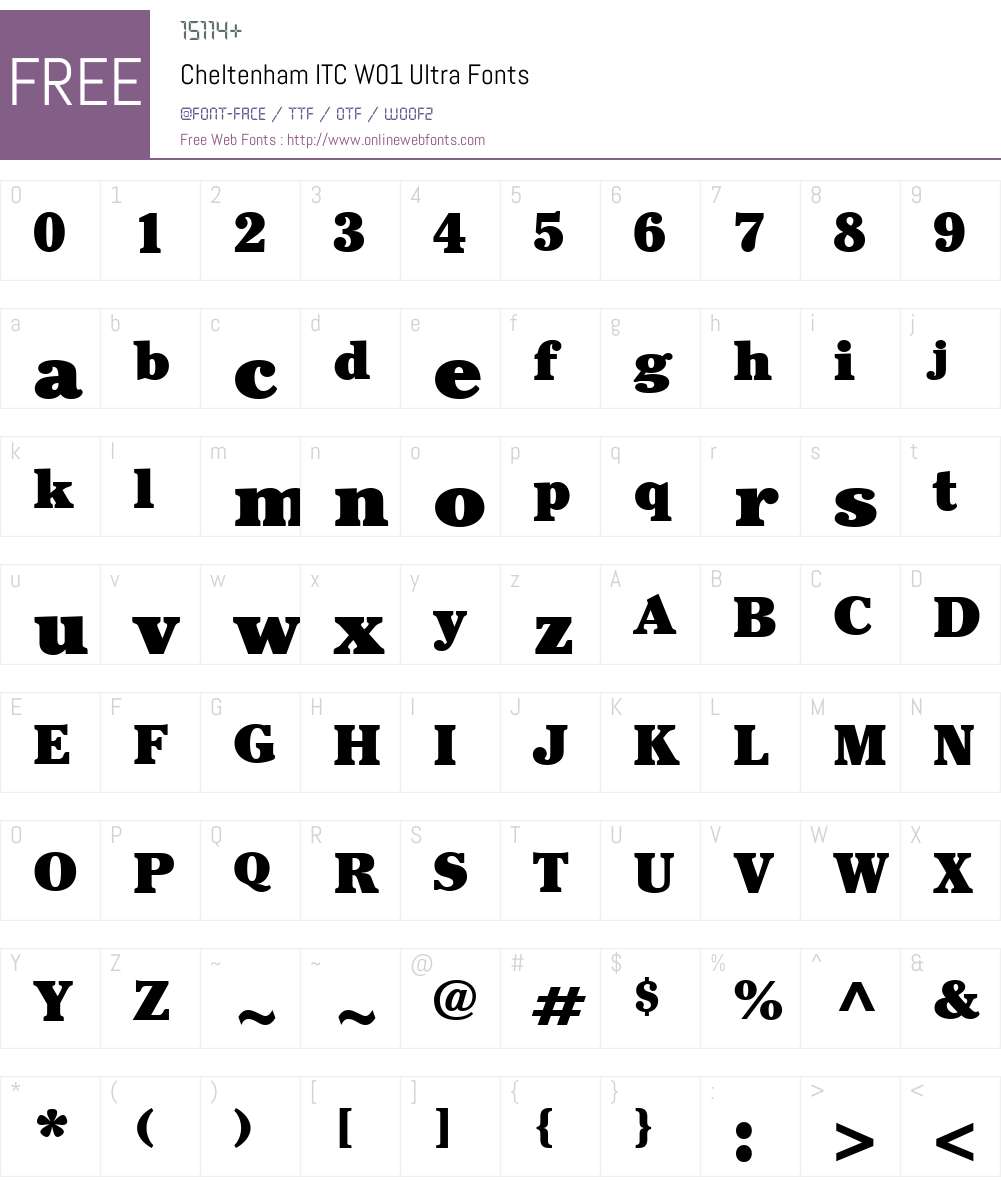 CheltenhamITCW01-Ultra Font Screenshots