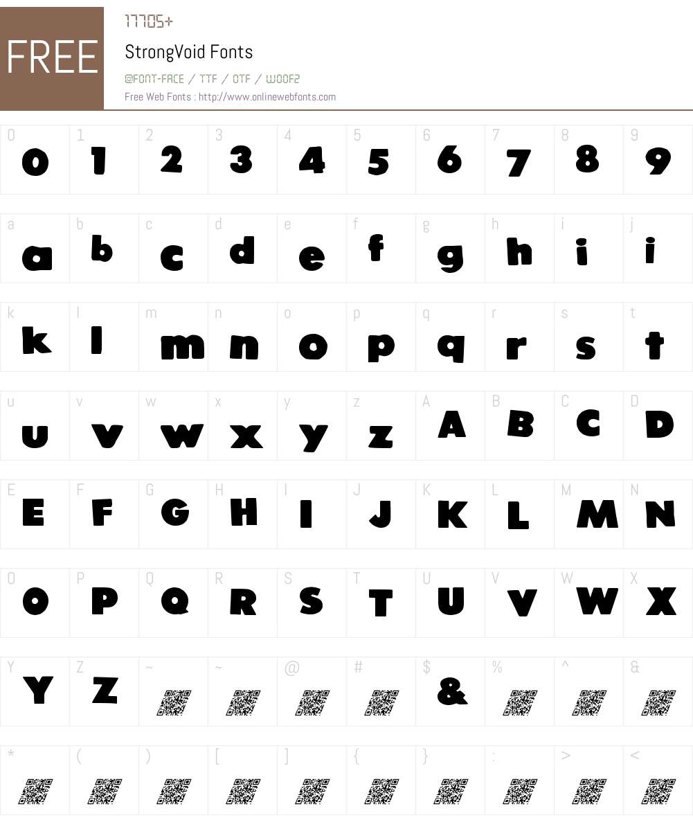 StrongVoid Font Screenshots