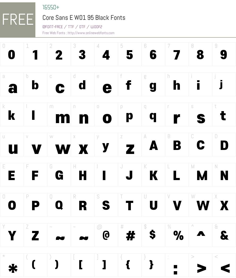CoreSansEW01-95Black Font Screenshots