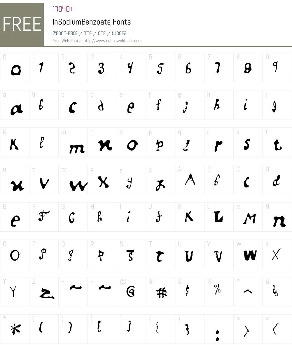 InSodiumBenzoate Font Screenshots