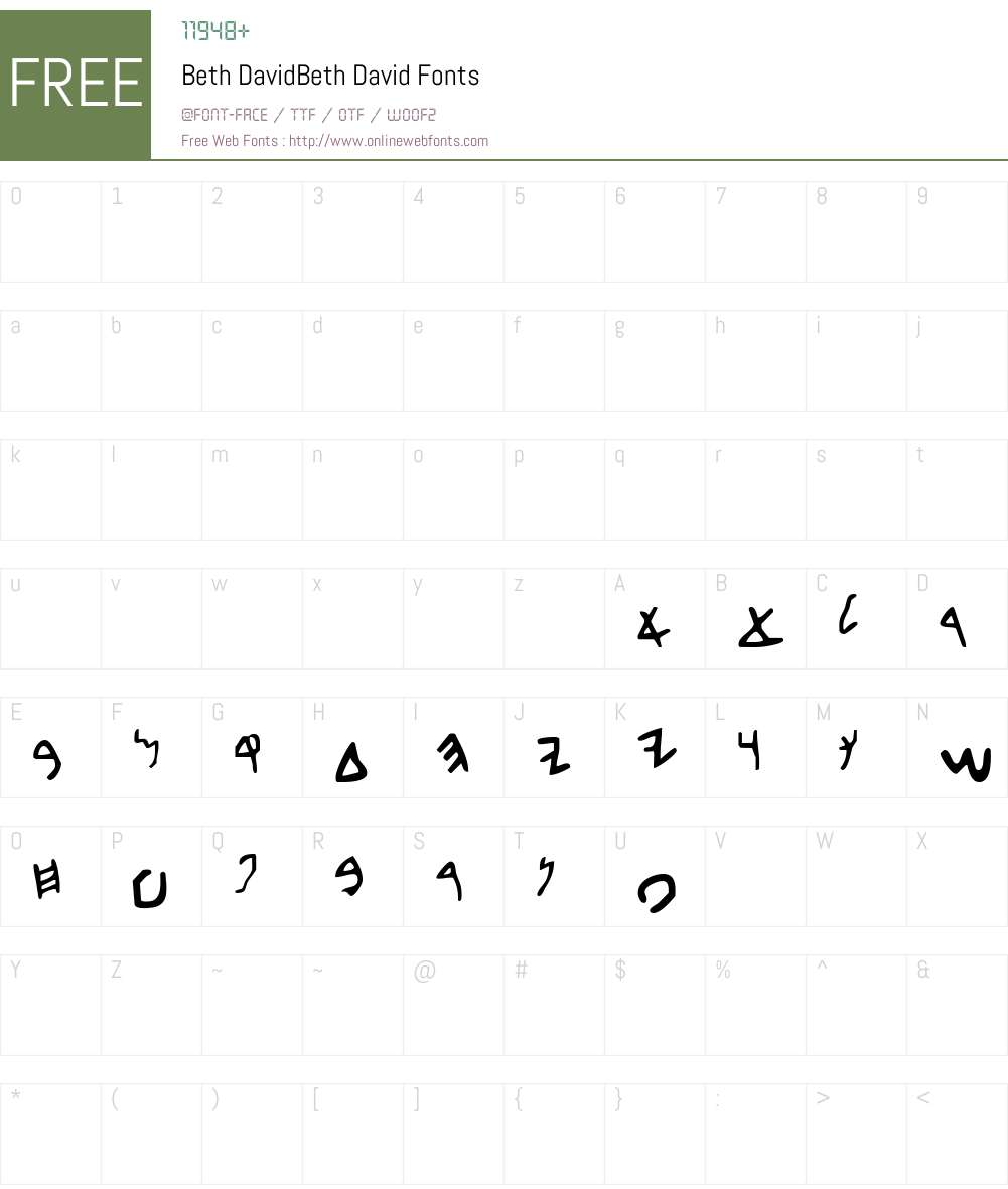 Beth David Font Screenshots