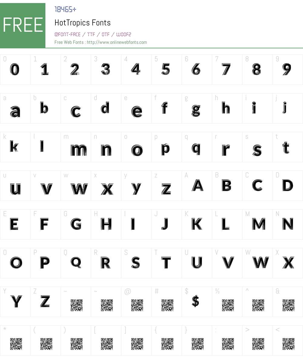 HotTropics Font Screenshots