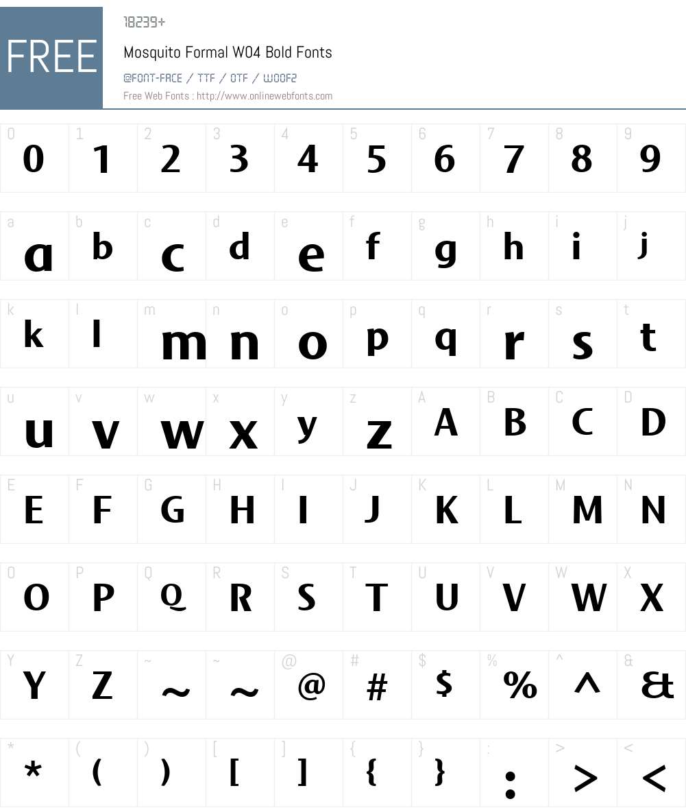 Mosquito Font Screenshots