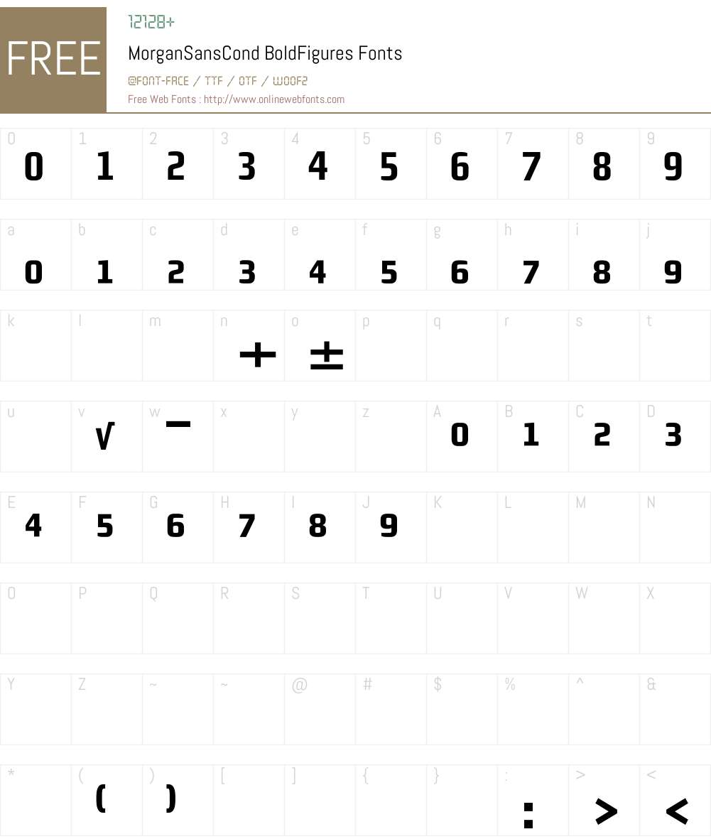 MorganSansCond Font Screenshots