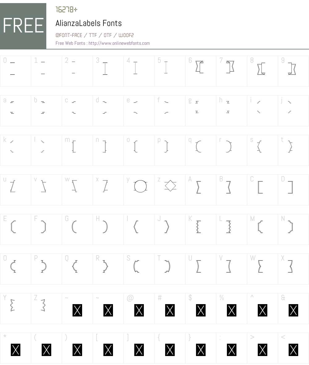 Alianza Labels Font Screenshots