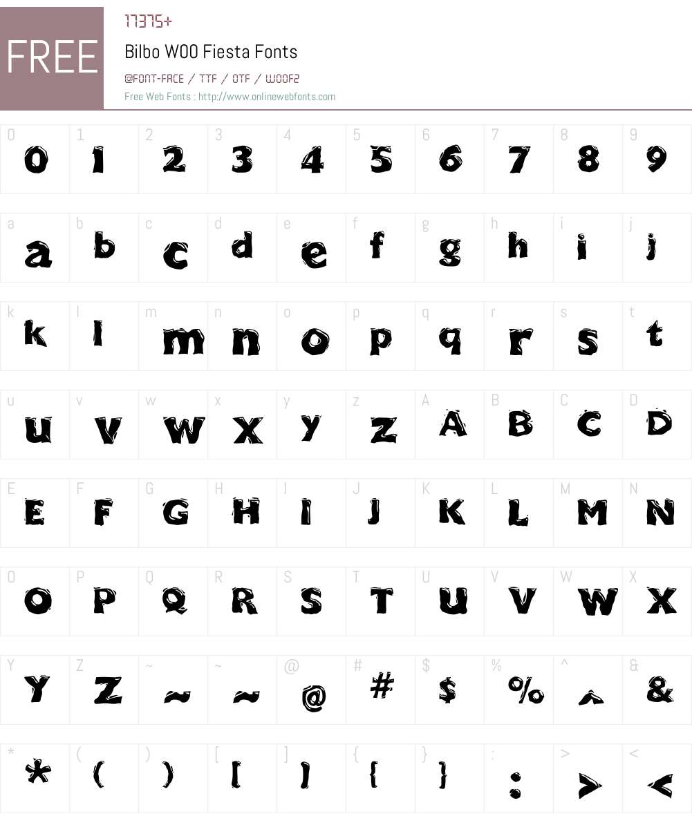 BilboW00-Fiesta Font Screenshots